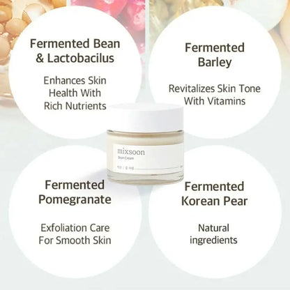 Mixsoon Bean Cream — Luxurious Hydration with Fermented Soybean Extract